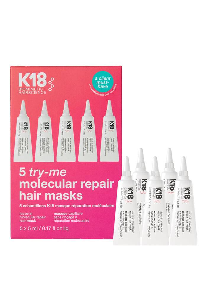 K18 Biomimetic Hairscience Try-Me Molecular Repair Hair Masks