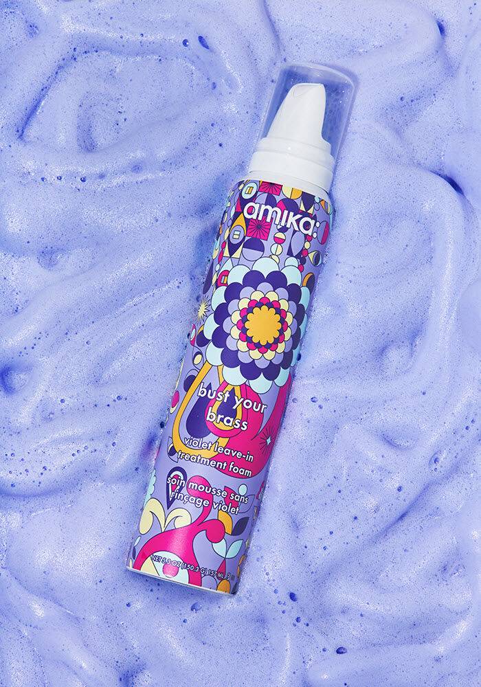 amika Bust Your Brass Violet Leave-In Treatment Foam