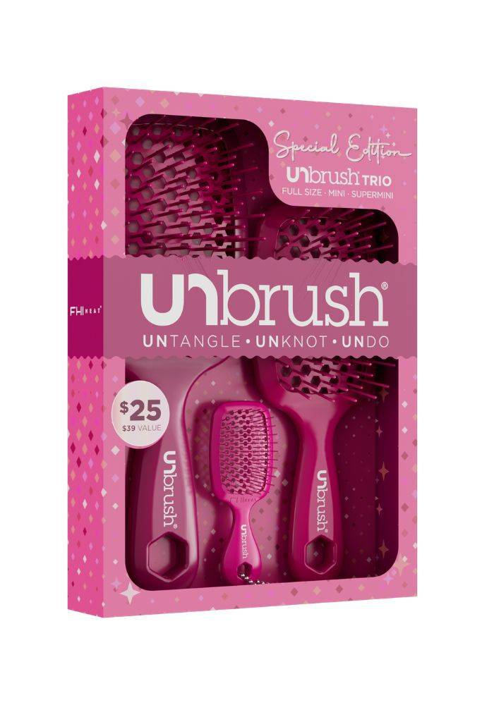 UNbrush Holiday Ruby Trio Set
