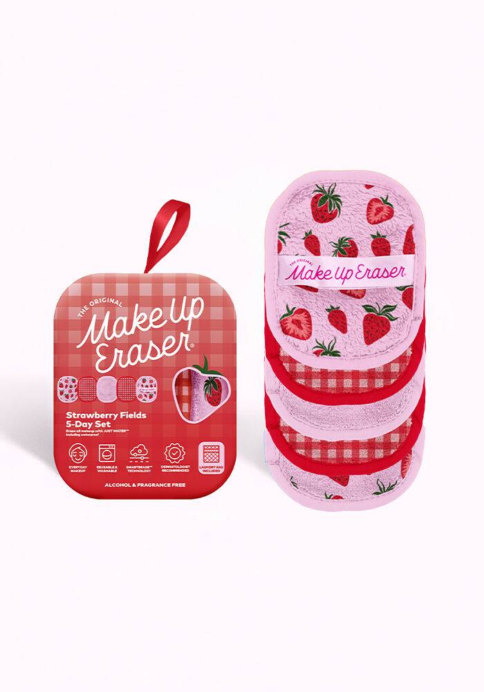 Strawberry Reusable Makeup Wipe Set