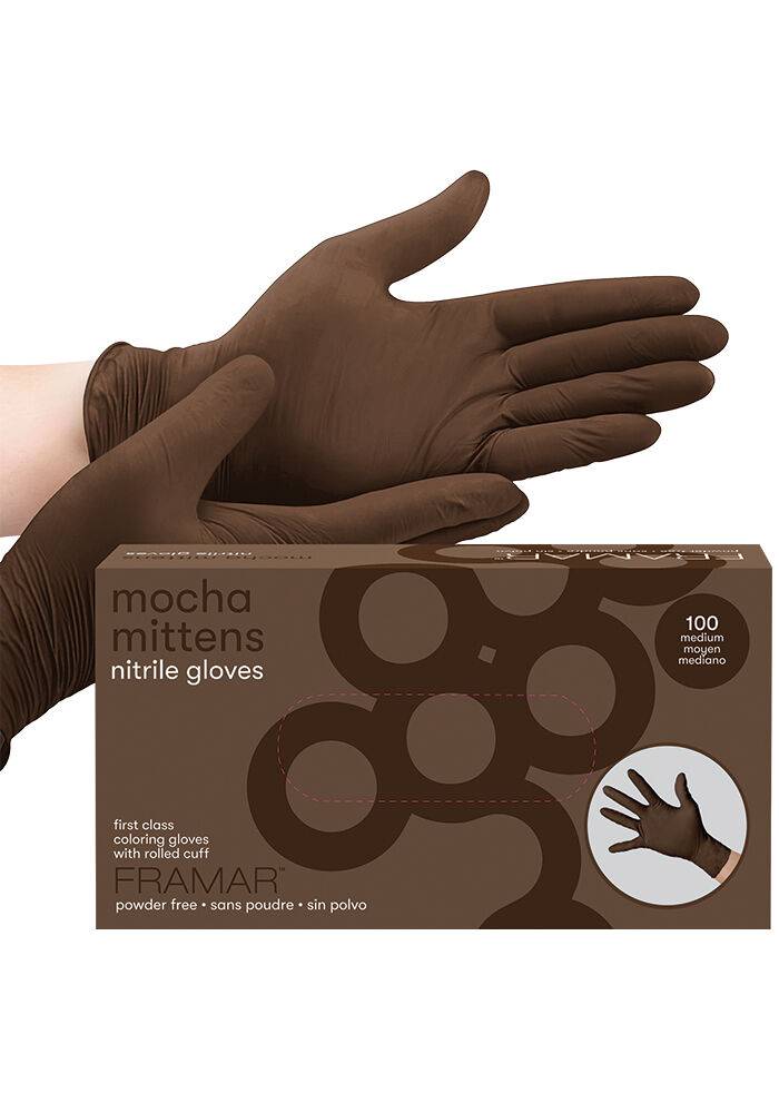 Mocha Mittens Nitrile Gloves