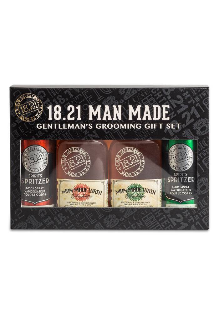 18.21 Man Made Sweet Tobacco & Spiced Vanilla Wash & Spritzer Kit